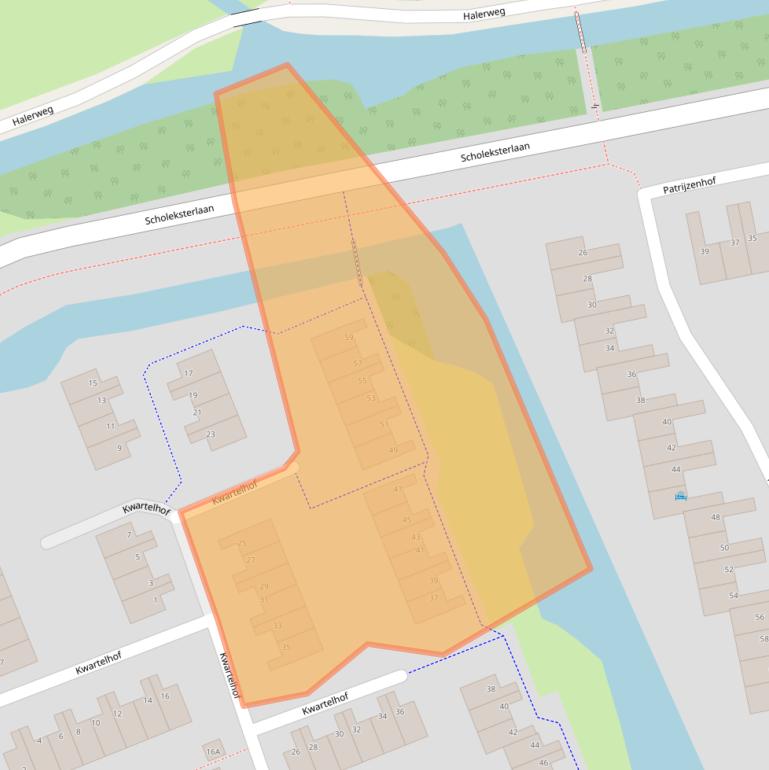 Kaart van postcodegebied 1742CD.