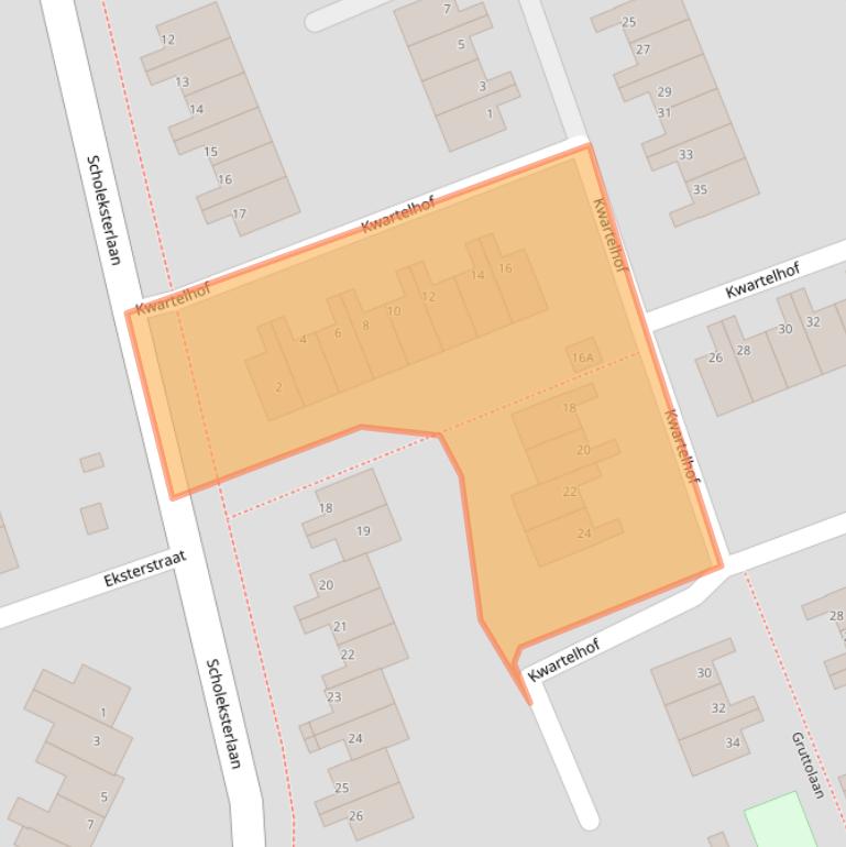 Kaart van postcodegebied 1742CE.