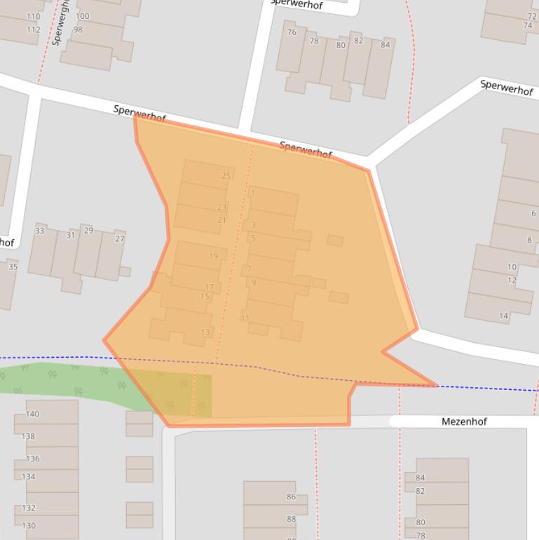 Kaart van postcodegebied 1742EA.