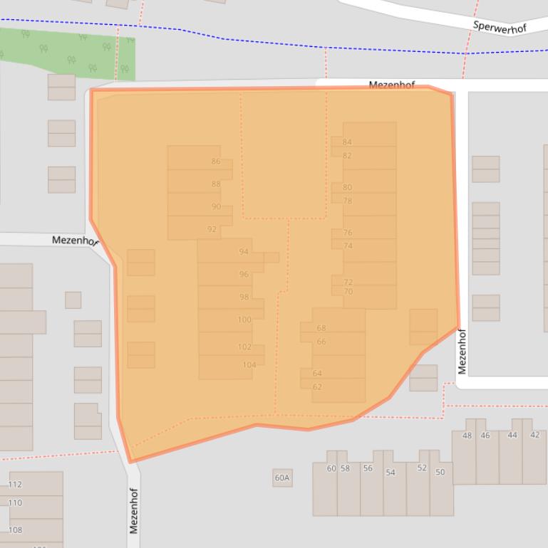 Kaart van postcodegebied 1742GM.