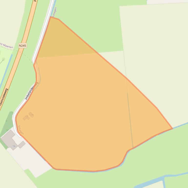 Kaart van postcodegebied 1742HE.