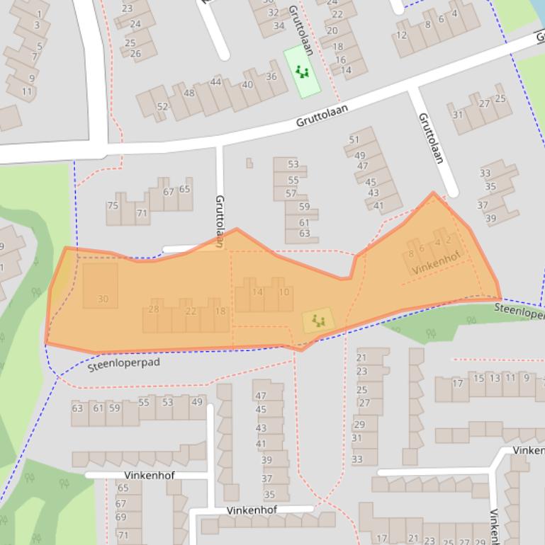 Kaart van postcodegebied 1742JC.