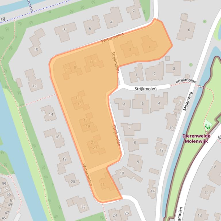 Kaart van postcodegebied 1742KA.