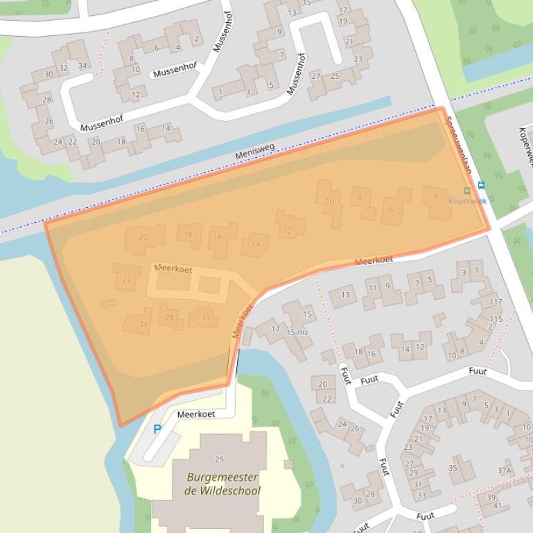 Kaart van postcodegebied 1742KN.