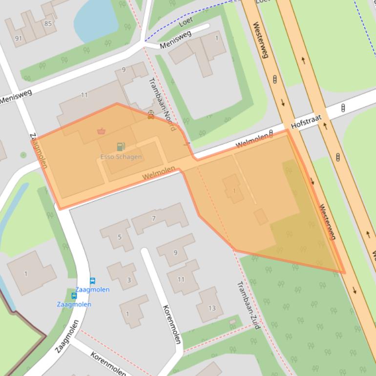 Kaart van postcodegebied 1742KP.