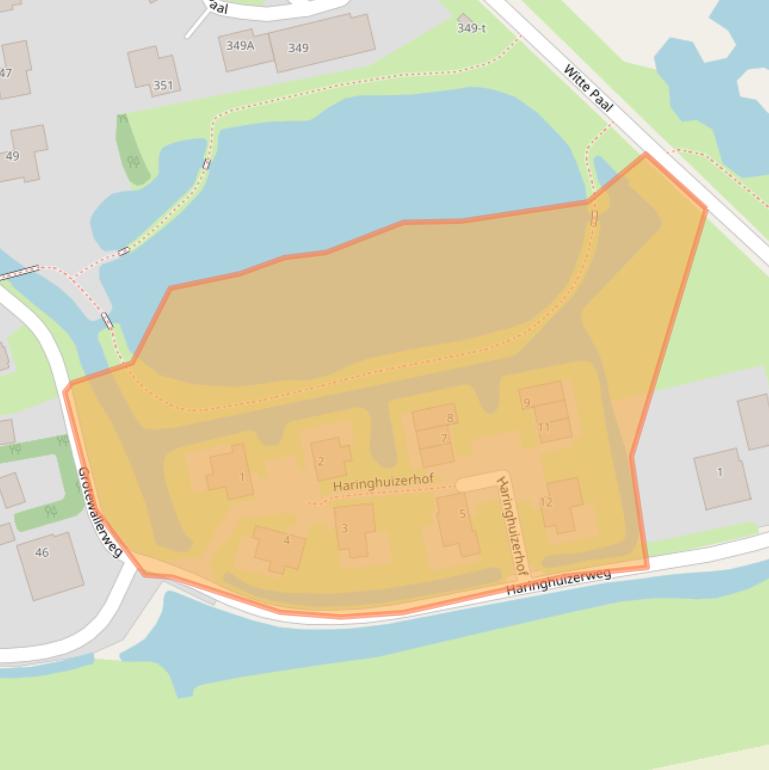 Kaart van postcodegebied 1742LG.