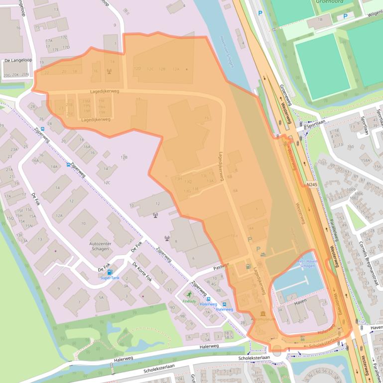Kaart van postcodegebied 1742NB.