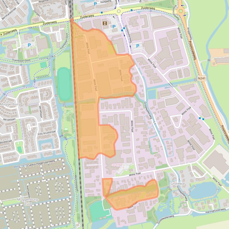 Kaart van postcodegebied 1742NL.