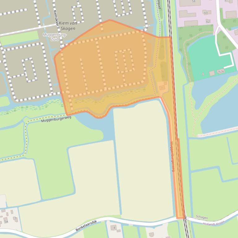 Kaart van postcodegebied 1742NN.