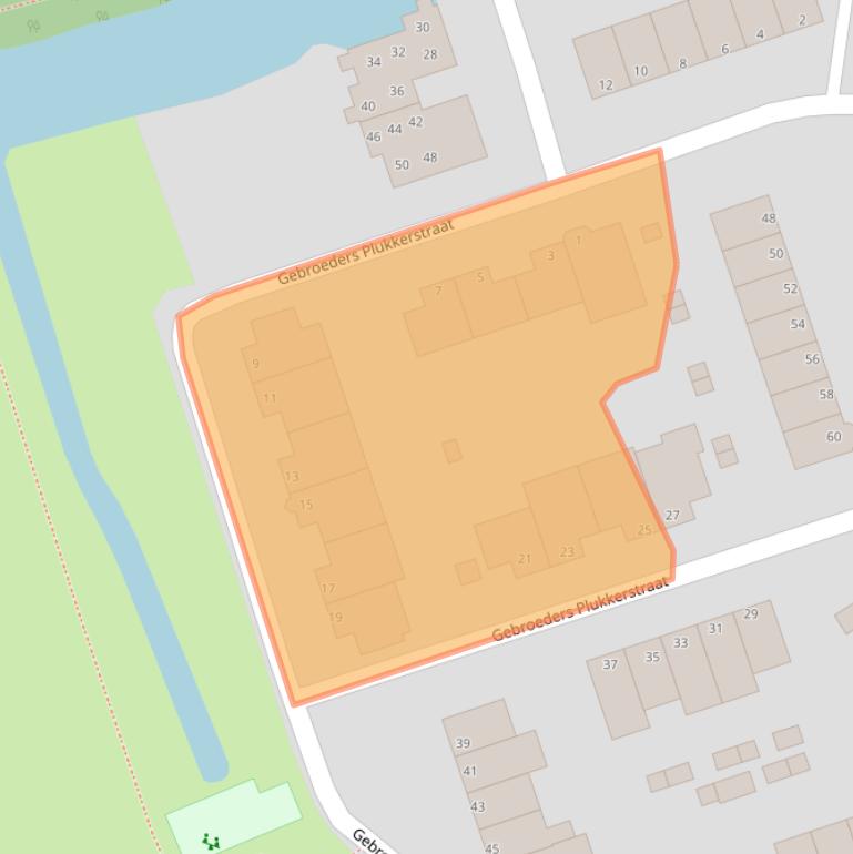 Kaart van postcodegebied 1742RE.