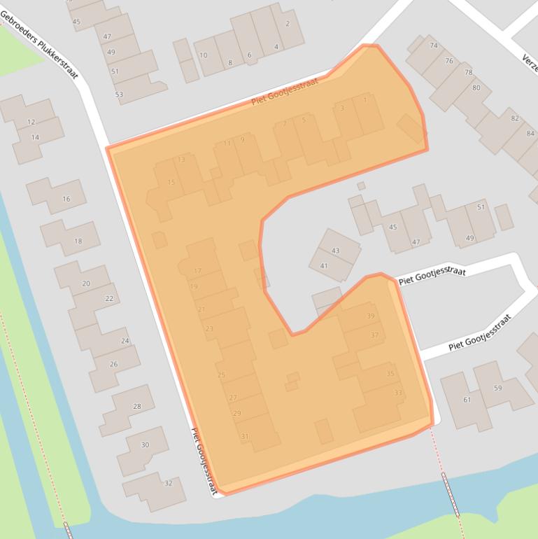 Kaart van postcodegebied 1742RJ.