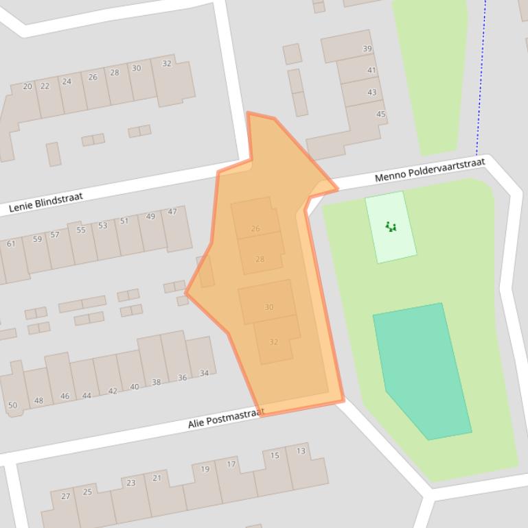 Kaart van postcodegebied 1742ST.