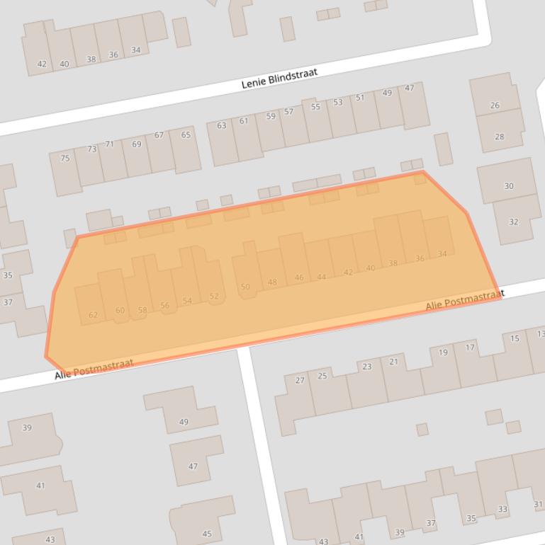 Kaart van postcodegebied 1742SV.