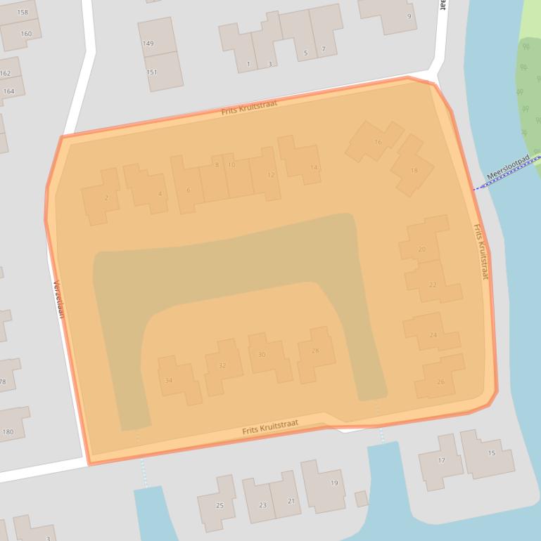 Kaart van postcodegebied 1742SZ.