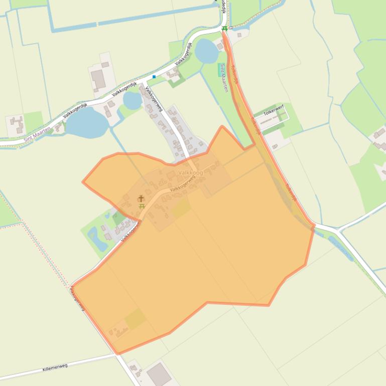 Kaart van postcodegebied 1744GB.