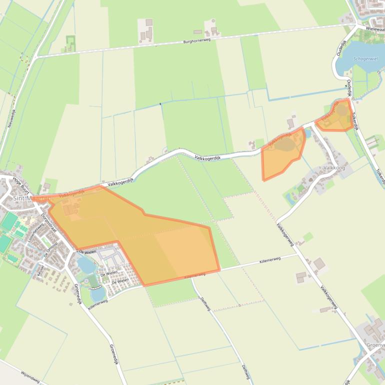 Kaart van postcodegebied 1744HE.