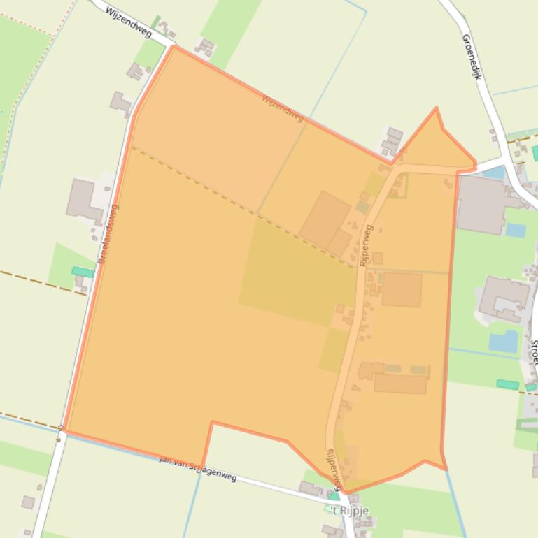 Kaart van postcodegebied 1744HK.