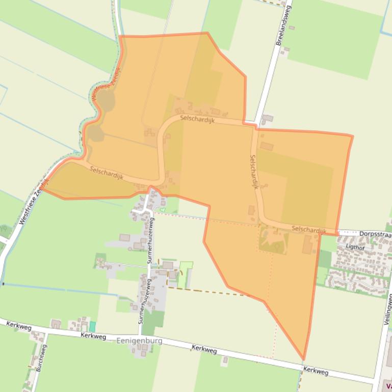 Kaart van postcodegebied 1744JA.