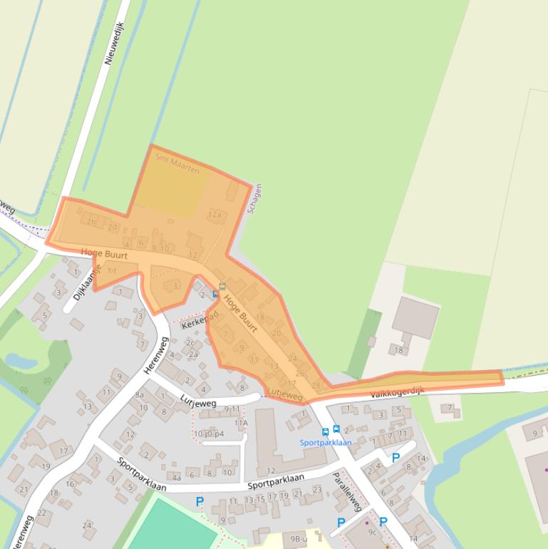 Kaart van postcodegebied 1744KA.