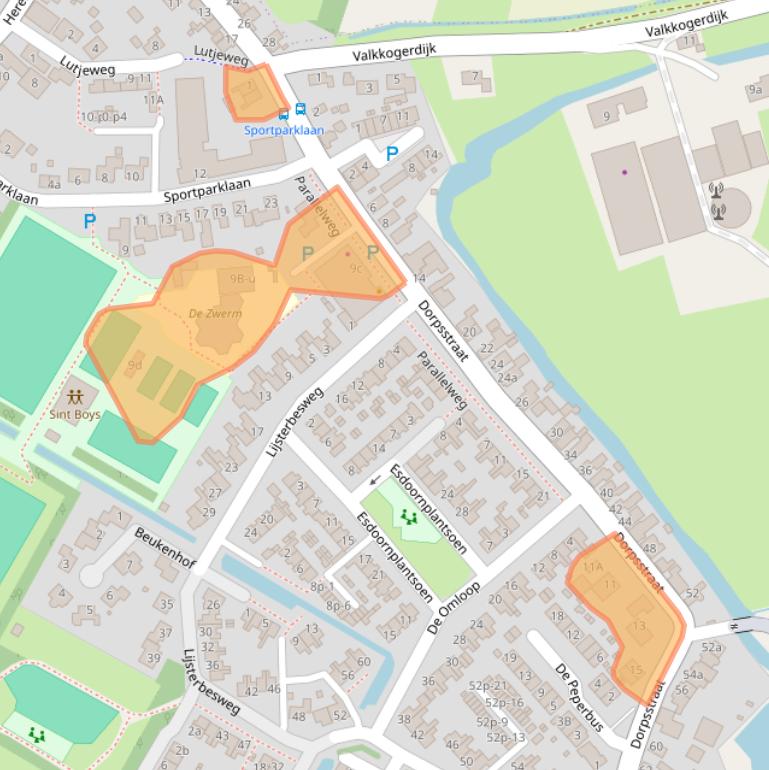 Kaart van postcodegebied 1744KJ.
