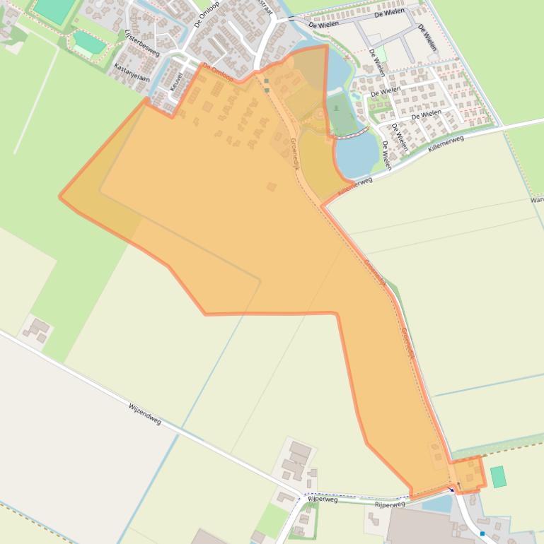 Kaart van postcodegebied 1744KM.