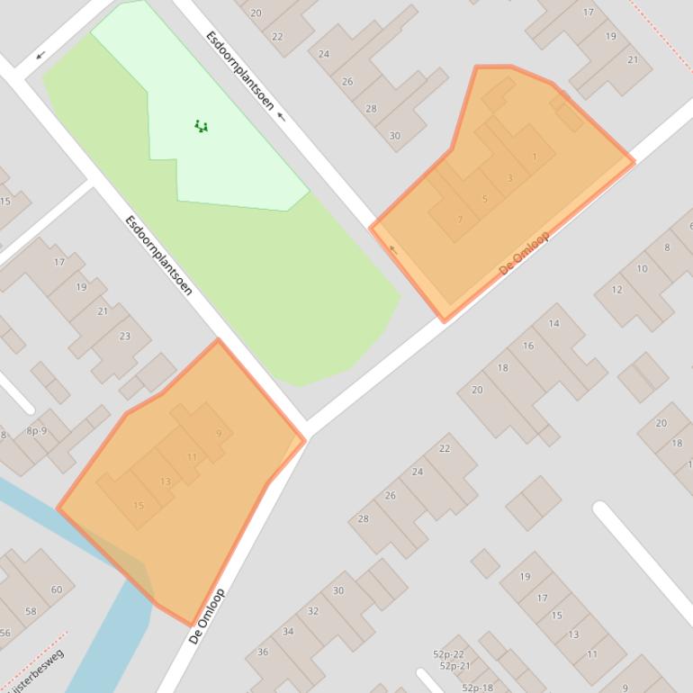 Kaart van postcodegebied 1744LA.