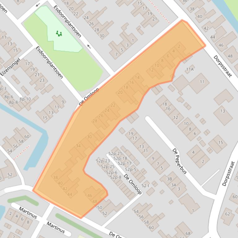 Kaart van postcodegebied 1744LC.