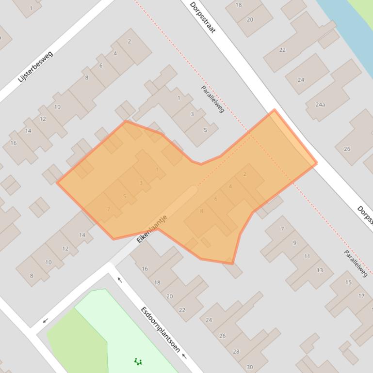 Kaart van postcodegebied 1744LG.