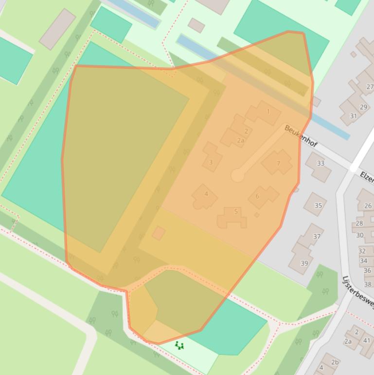 Kaart van postcodegebied 1744LN.