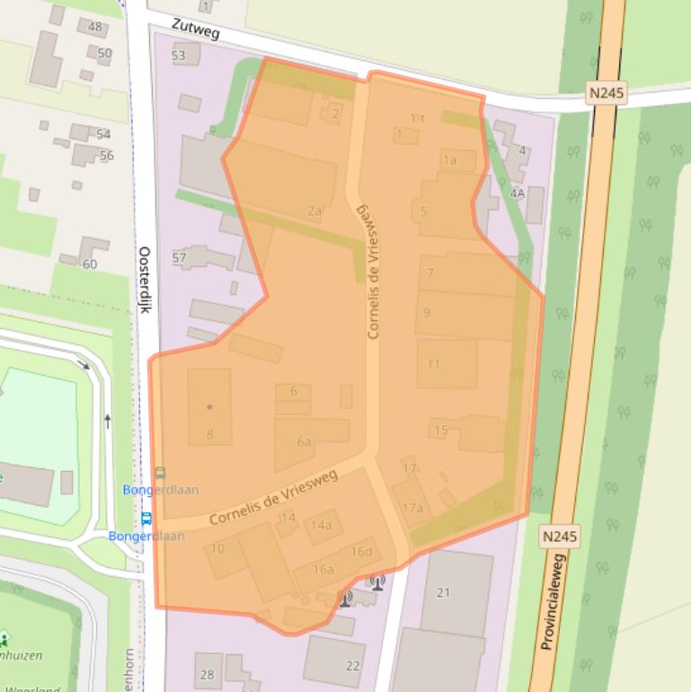 Kaart van postcodegebied 1746CL.