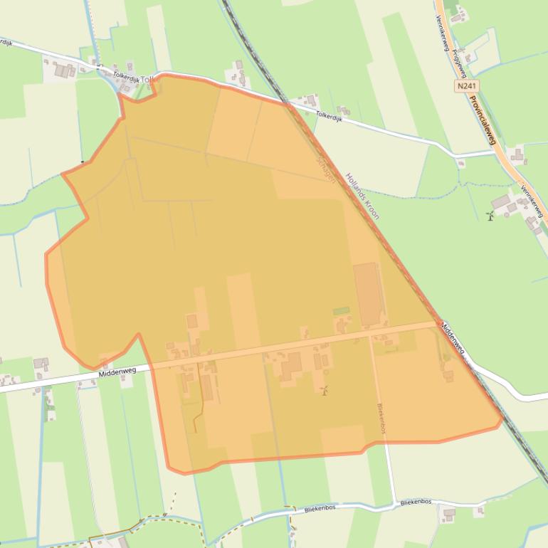 Kaart van postcodegebied 1746EB.