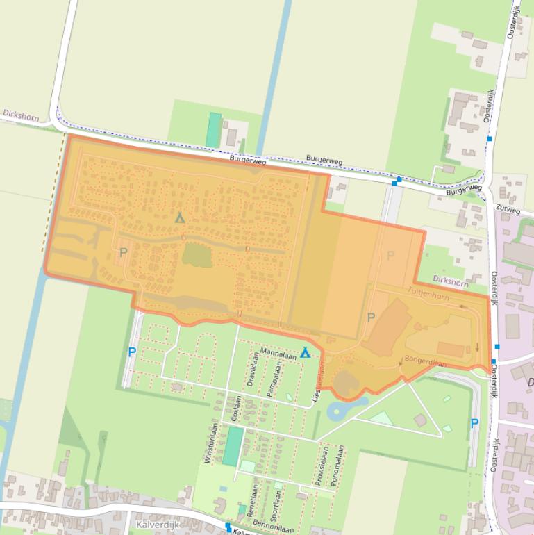 Kaart van postcodegebied 1747CA.