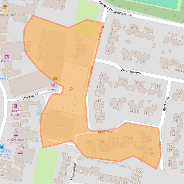 Kaart van postcodegebied 1747EM.