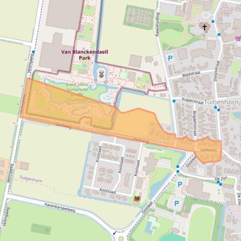 Kaart van postcodegebied 1747GA.