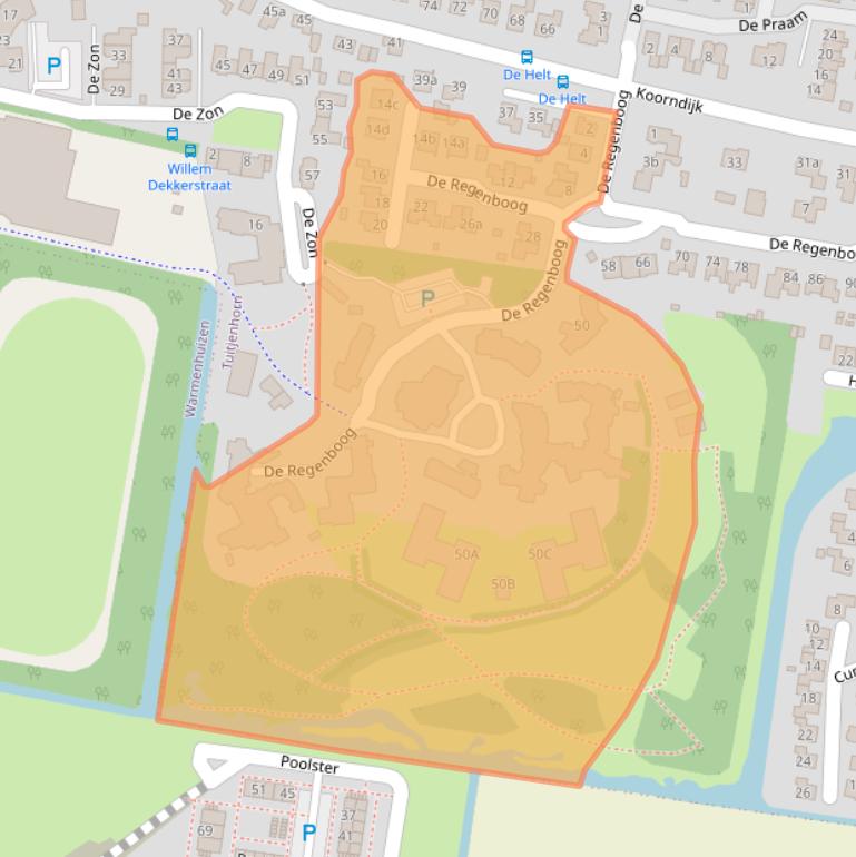 Kaart van postcodegebied 1747GW.