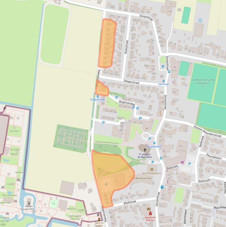 Kaart van postcodegebied 1747HZ.