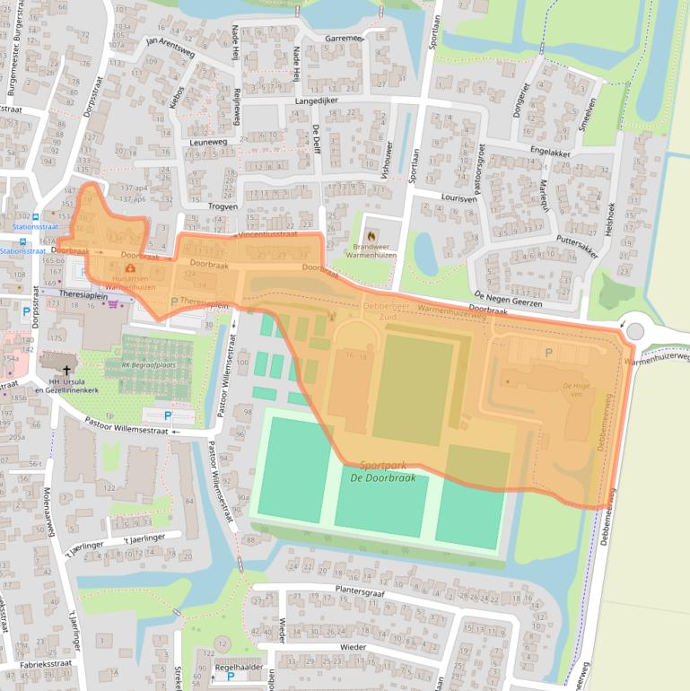 Kaart van postcodegebied 1749AM.