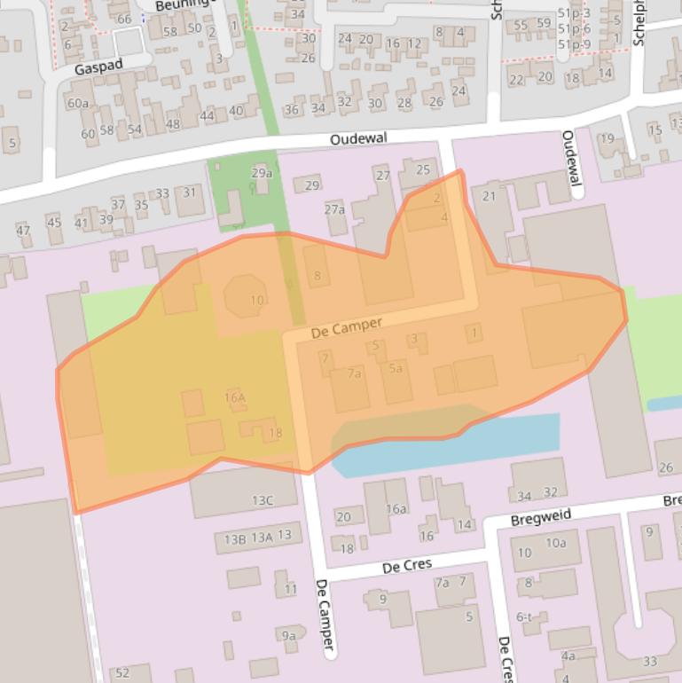 Kaart van postcodegebied 1749BX.