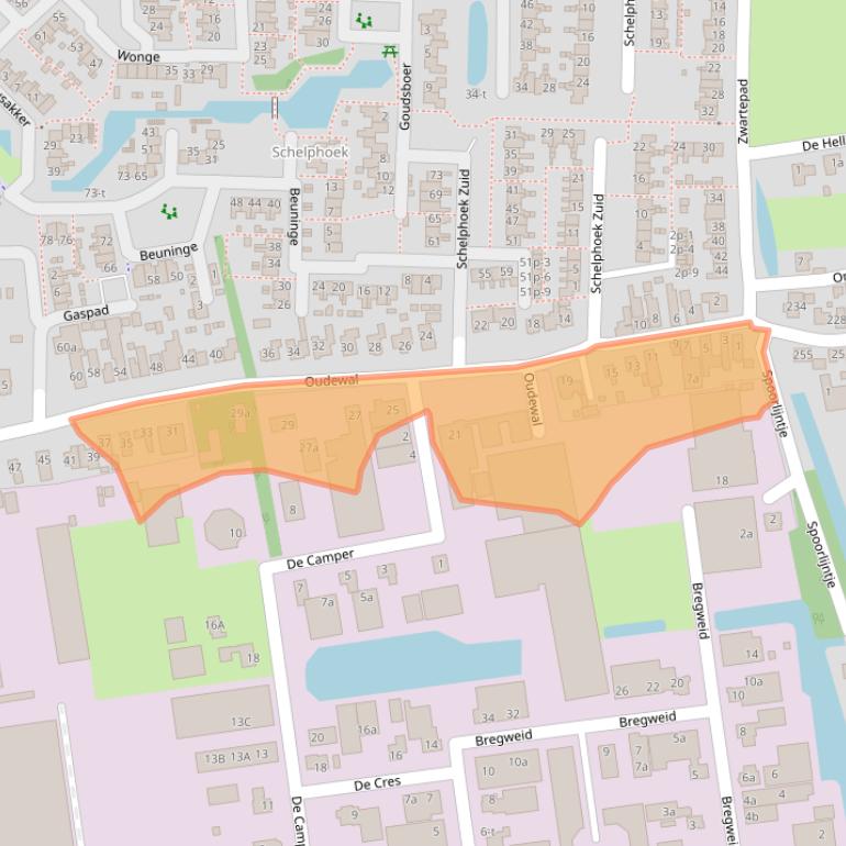 Kaart van postcodegebied 1749CA.