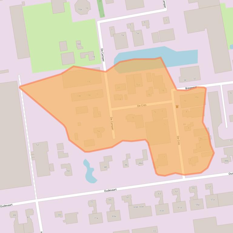 Kaart van postcodegebied 1749DH.