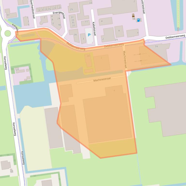 Kaart van postcodegebied 1749DT.