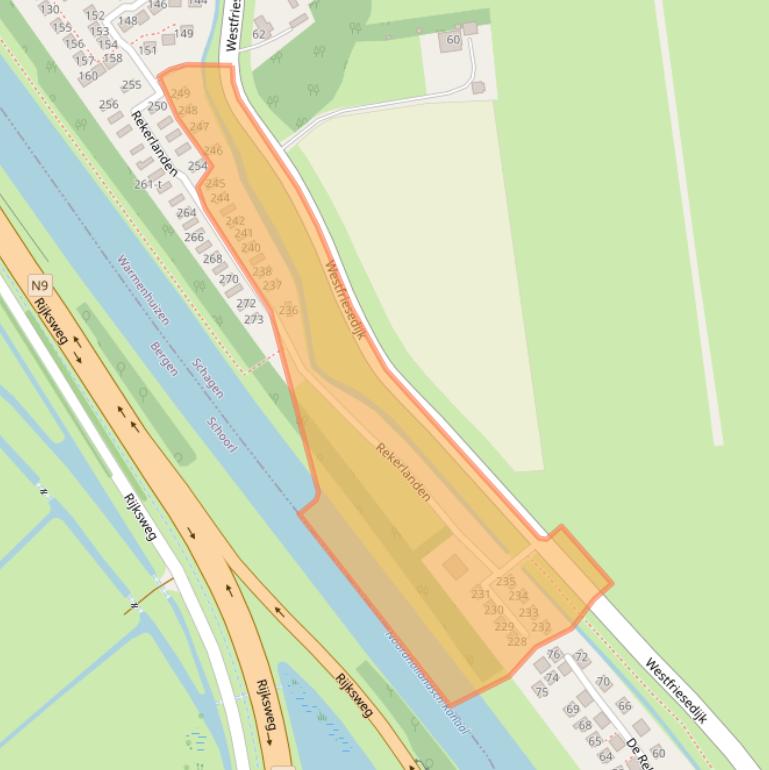 Kaart van postcodegebied 1749DX.