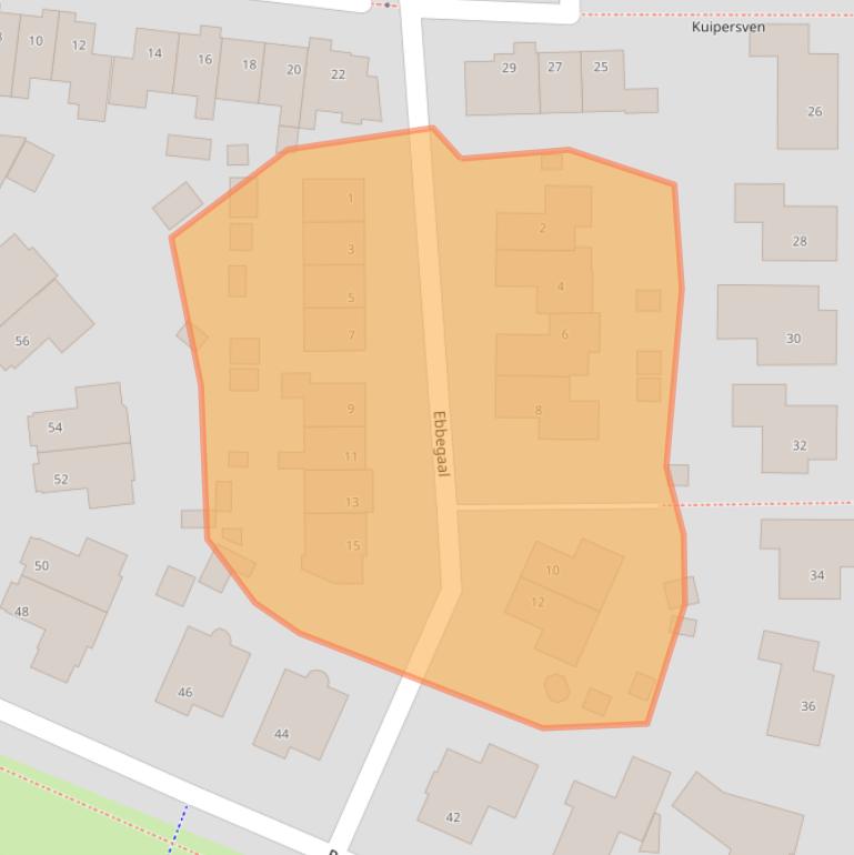 Kaart van postcodegebied 1749JR.