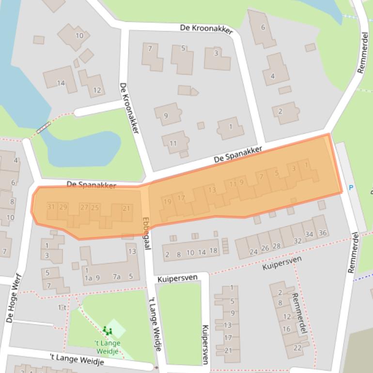Kaart van postcodegebied 1749JS.