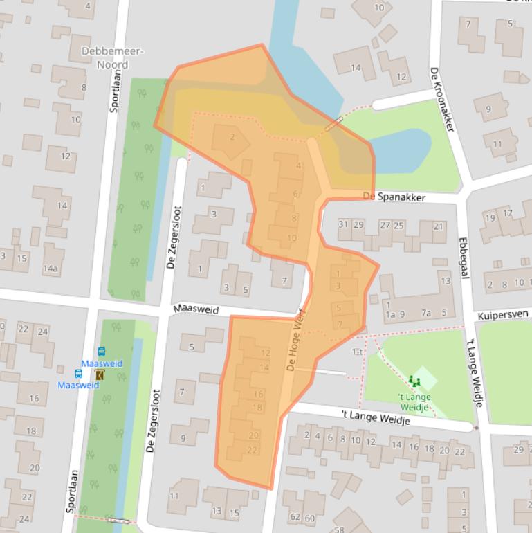 Kaart van postcodegebied 1749JW.