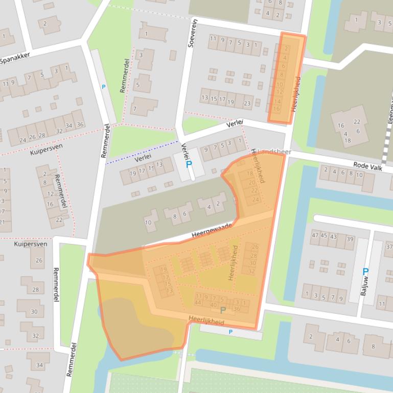 Kaart van postcodegebied 1749LA.