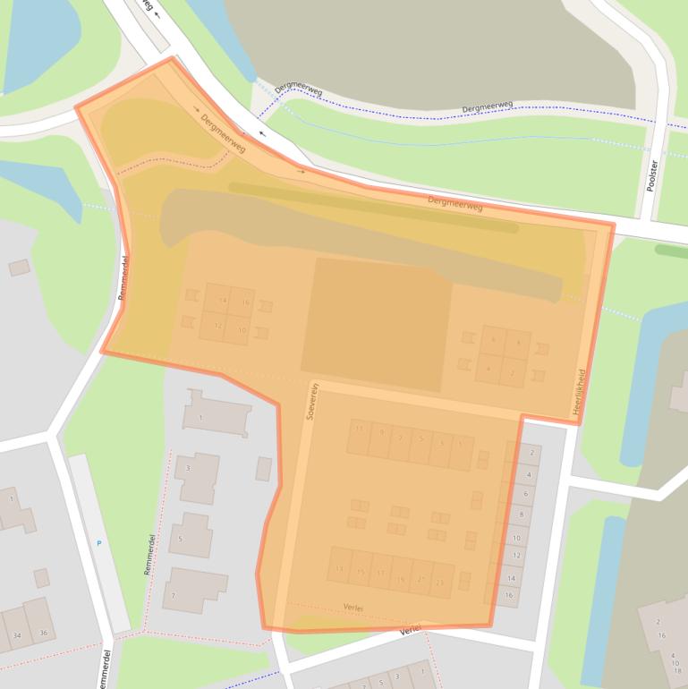 Kaart van postcodegebied 1749LD.