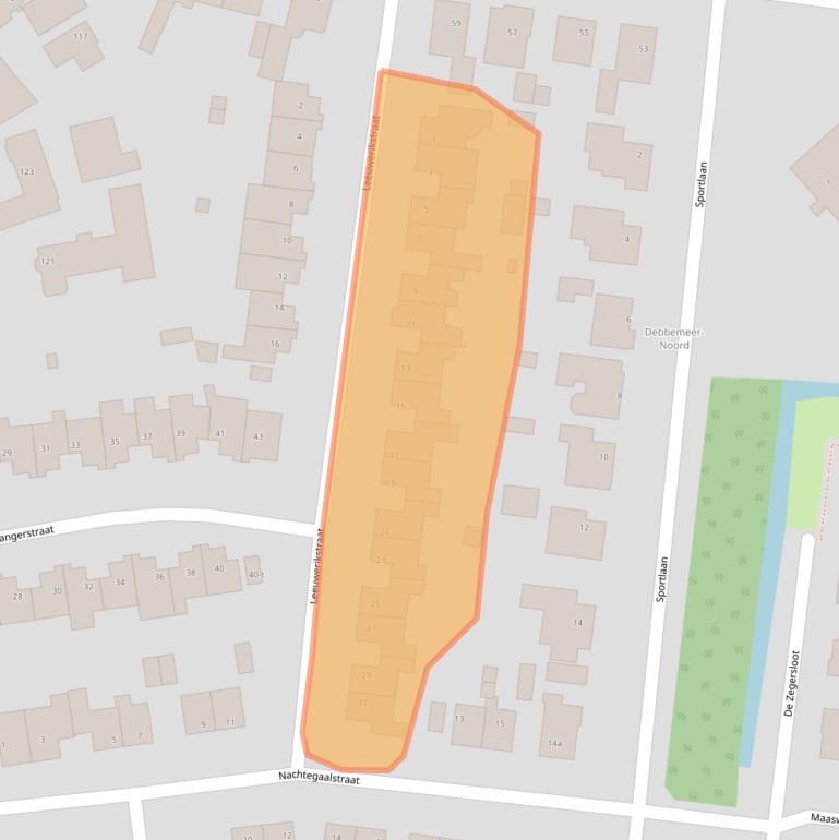 Kaart van postcodegebied 1749VC.