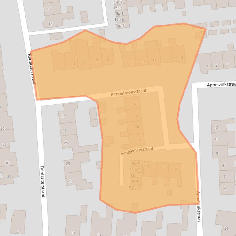 Kaart van postcodegebied 1749VM.