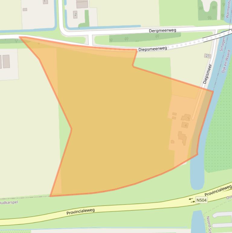 Kaart van postcodegebied 1749VZ.